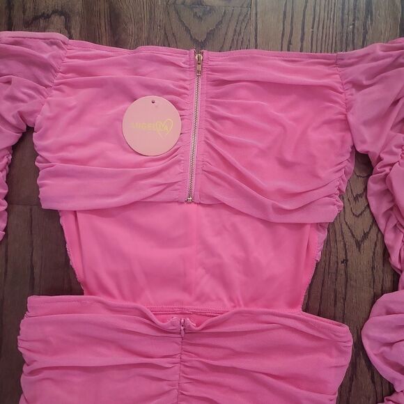 Blanc Hot Pink Dress Size L NWT - Picture 5 of 7